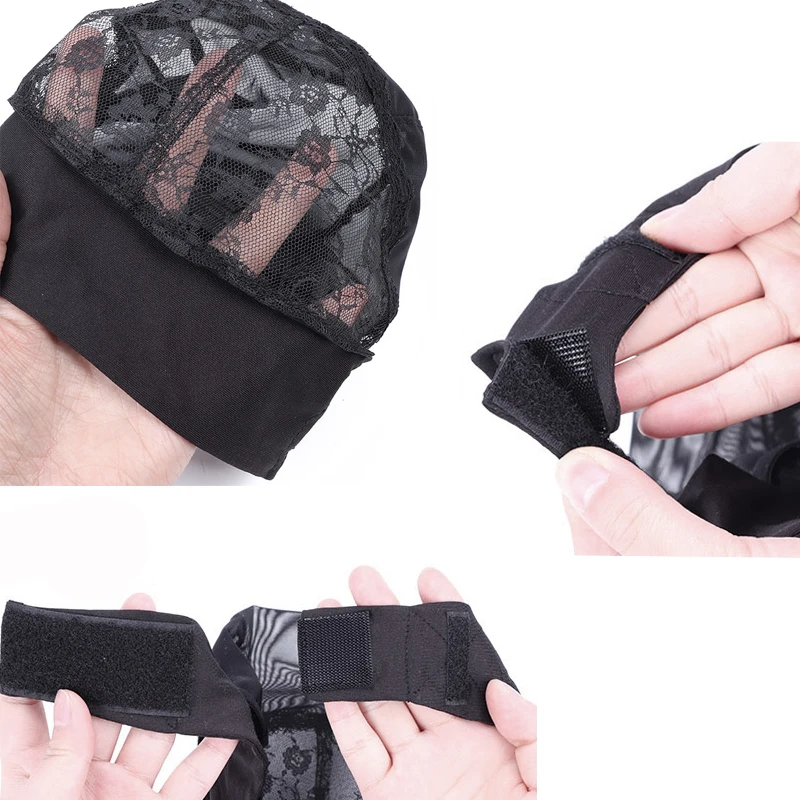 1 piece mesh wig cap with adjustable headband wig cap wig grip cap for making wigs thumbnail 6