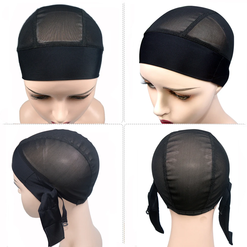 1 piece mesh wig cap with adjustable headband wig cap wig grip cap for making wigs thumbnail 3