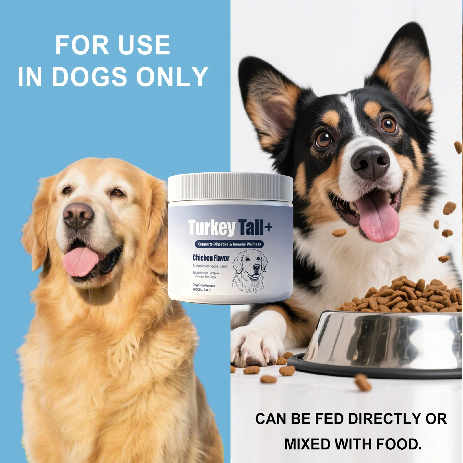 100g Pet Immune Supplement Powder with Reishi Beta-Glucan Probiotics For Adult Dogs Daily Health-Care With Natural Ingredients thumbnail 2