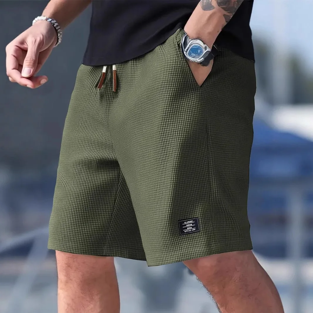 Men's Summer Casual Sports Shorts Plaid Checkered Loose Knee Length Shorts American Fashion Sports Street Shorts thumbnail 2