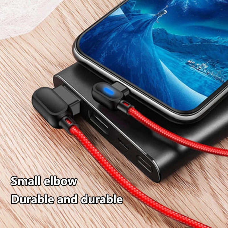 0.25/1/2M 90 Degree USB Type C Cable Fast Charging USB A To Micro Cable USB C Data Cable For Samsung Xiaomi Huawei Android thumbnail 3