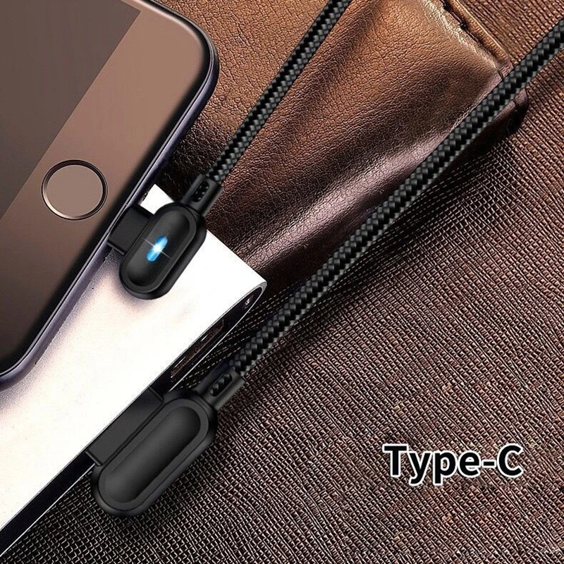 0.25/1/2M 90 Degree USB Type C Cable Fast Charging USB A To Micro Cable USB C Data Cable For Samsung Xiaomi Huawei Android thumbnail 4