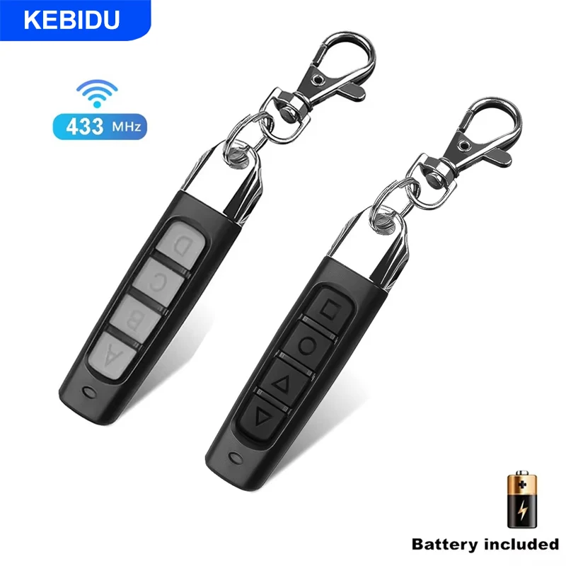 KEBIDU 433MHz Auto Copy Remote Control Electric Garage Door Opener Remote Controller Duplicator Cloning Code 4 Keys Transmitter