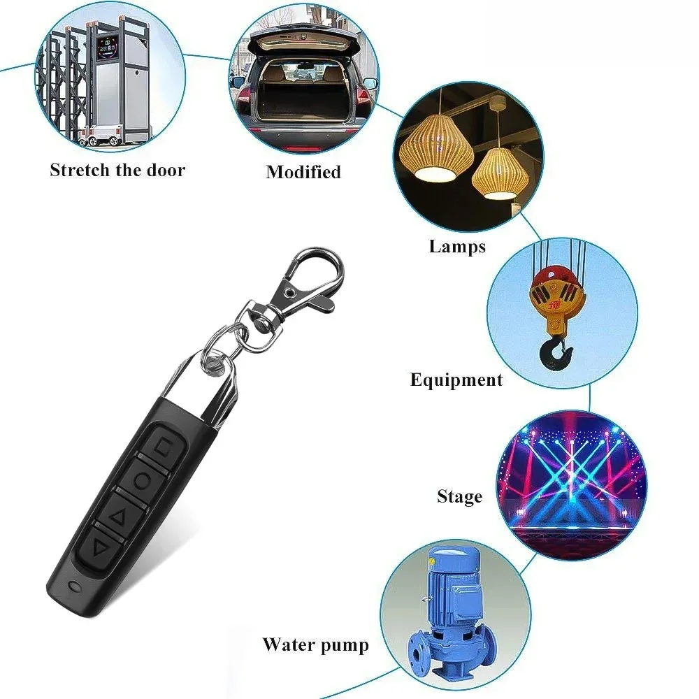 KEBIDU 433MHz Auto Copy Remote Control Electric Garage Door Opener Remote Controller Duplicator Cloning Code 4 Keys Transmitter thumbnail 2