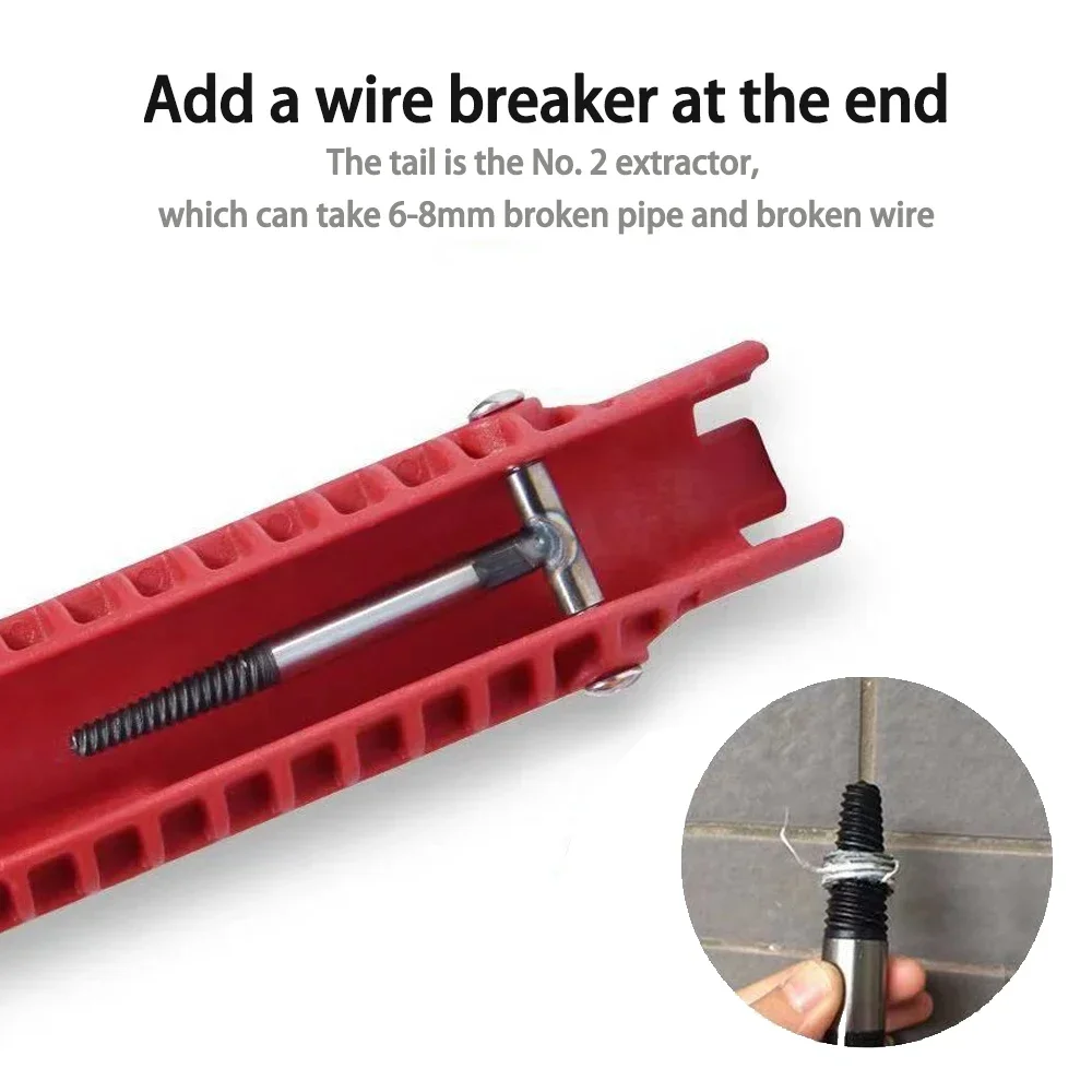14 In 1 Sink Faucet Wrench Plumbing Repair Tool Anti-Slip Handle Double Head Wrench Bathroom Plumbing Water Heater Spanner Tool thumbnail 5