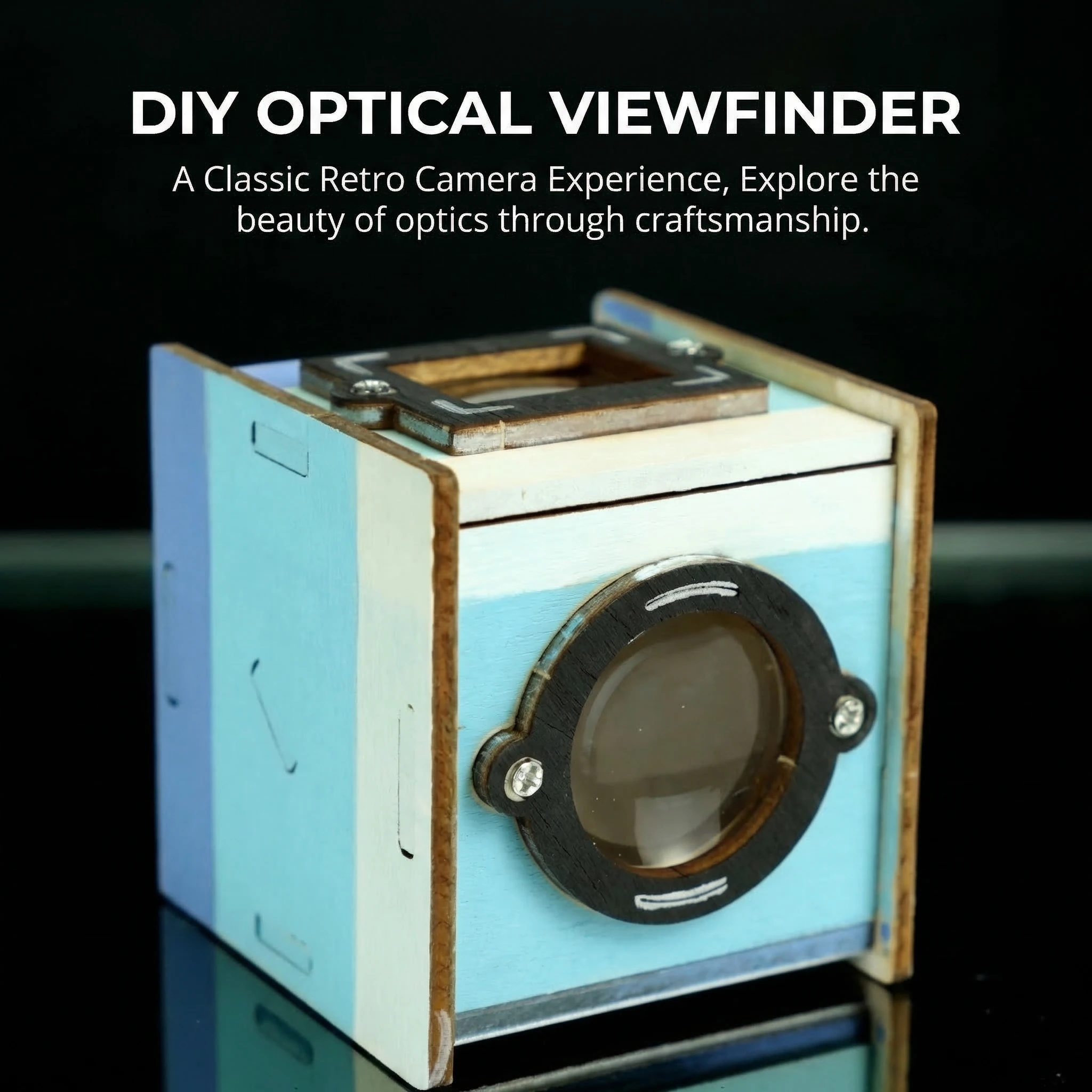 Waist Flat Viewfinder Wooden DIY Science Tech Small Maker Optical STEAM Physics Experiment Toy Student Handicraft Learning Gifts