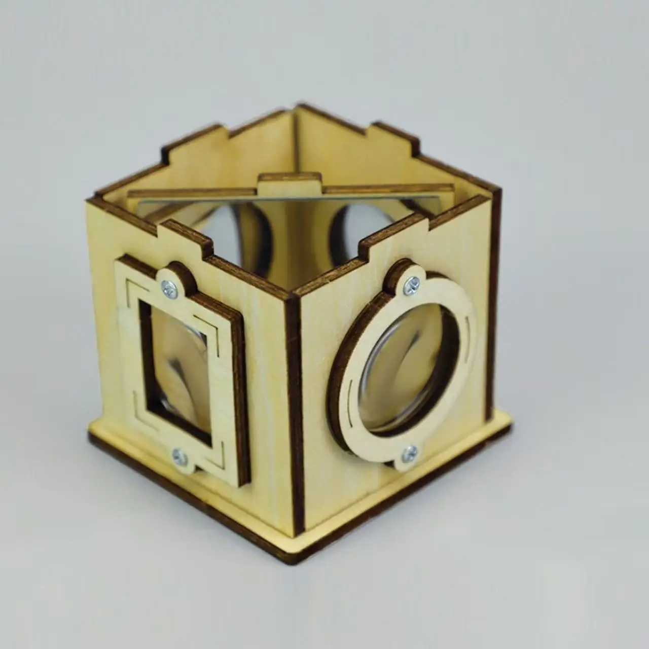 Waist Flat Viewfinder Wooden DIY Science Tech Small Maker Optical STEAM Physics Experiment Toy Student Handicraft Learning Gifts thumbnail 4