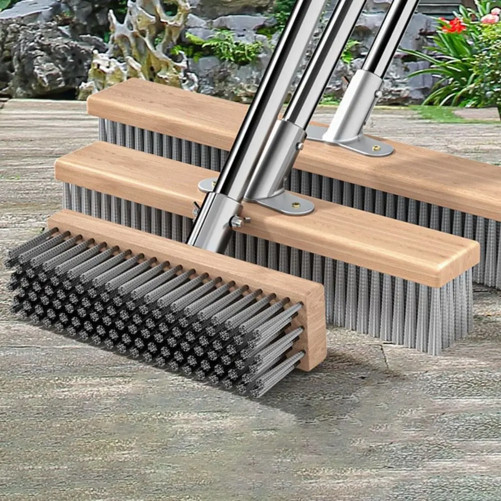 Stainless Steel Wire Broom Brush Corrosion-Resistant Heavy Floor Scrubbing Brush Rough Scrubber Duty Weed Moss Remover thumbnail 5
