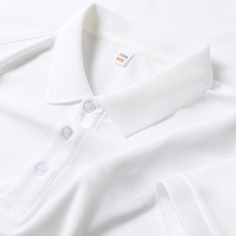 High Quality Breathable Men Women Polo Shirts Casual Solid Color Short Sleeve thumbnail 6