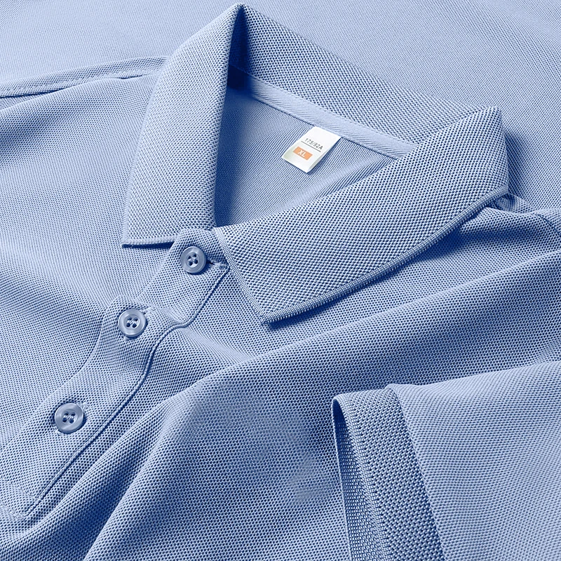 High Quality Breathable Men Women Polo Shirts Casual Solid Color Short Sleeve thumbnail 4
