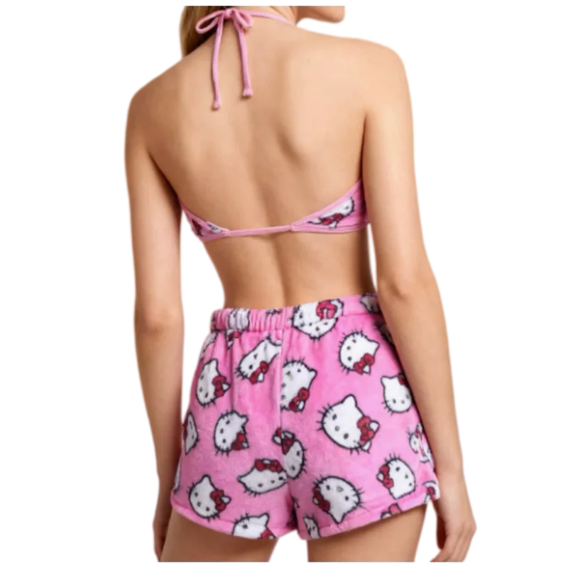 Girl Bikini Bra Shorts Hello Kitty Ladies Pajama Two Piece Sanrio Anime Kawaii Women Home Underwear Cute Summer Beachwear thumbnail 6