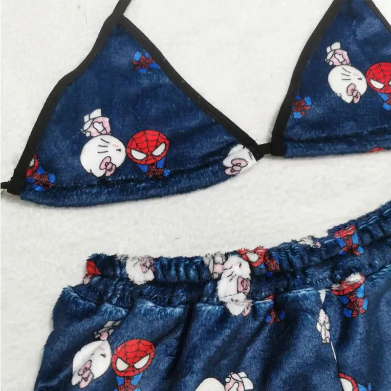 Girl Bikini Bra Shorts Hello Kitty Ladies Pajama Two Piece Sanrio Anime Kawaii Women Home Underwear Cute Summer Beachwear thumbnail 3