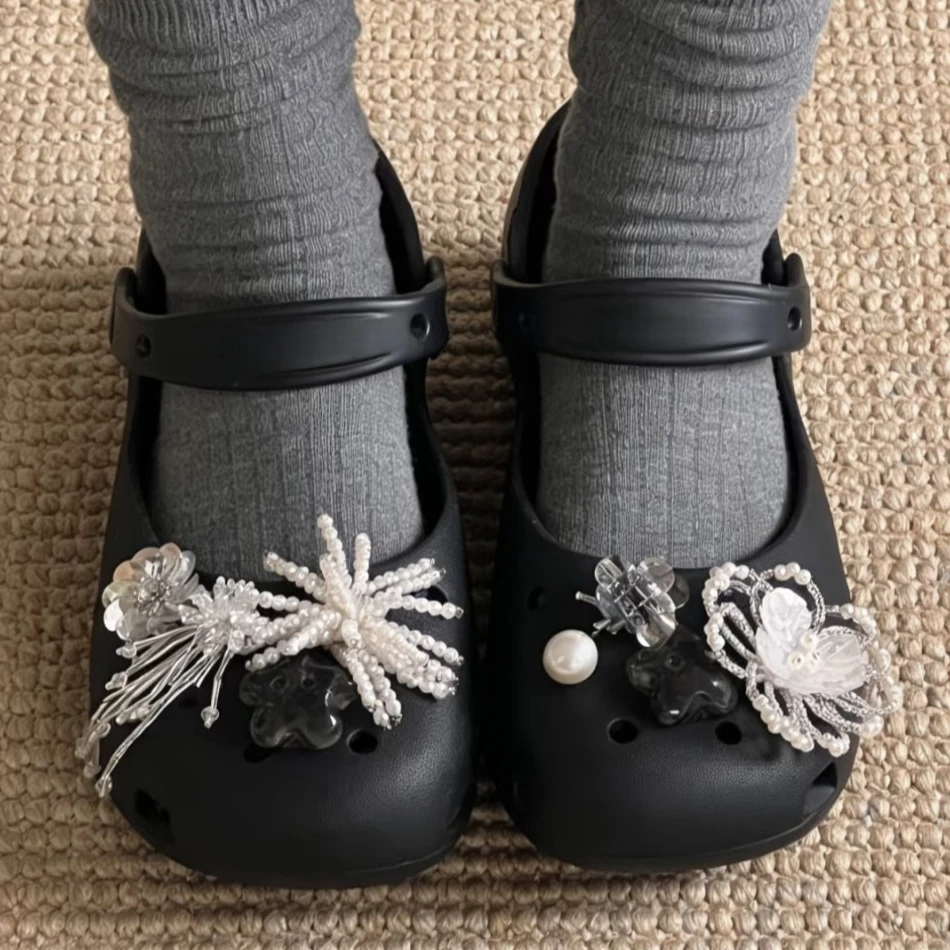 Original Shoe Charms Set Women Retro Ballet Shoes corc charms pack fashion Flowing Ballet Shoe decorations DIY Shoe Accessories
