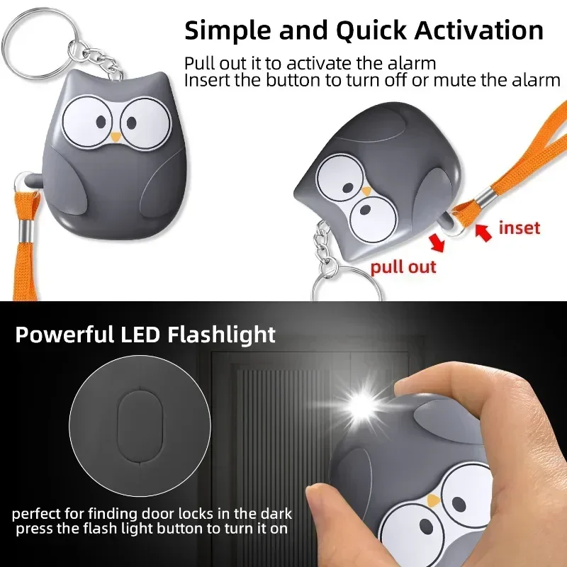 Personal Self Defense Alarm 130db Self Defense Siren Safety Alarm For Women Girl Personal Keychain Alarm thumbnail 4