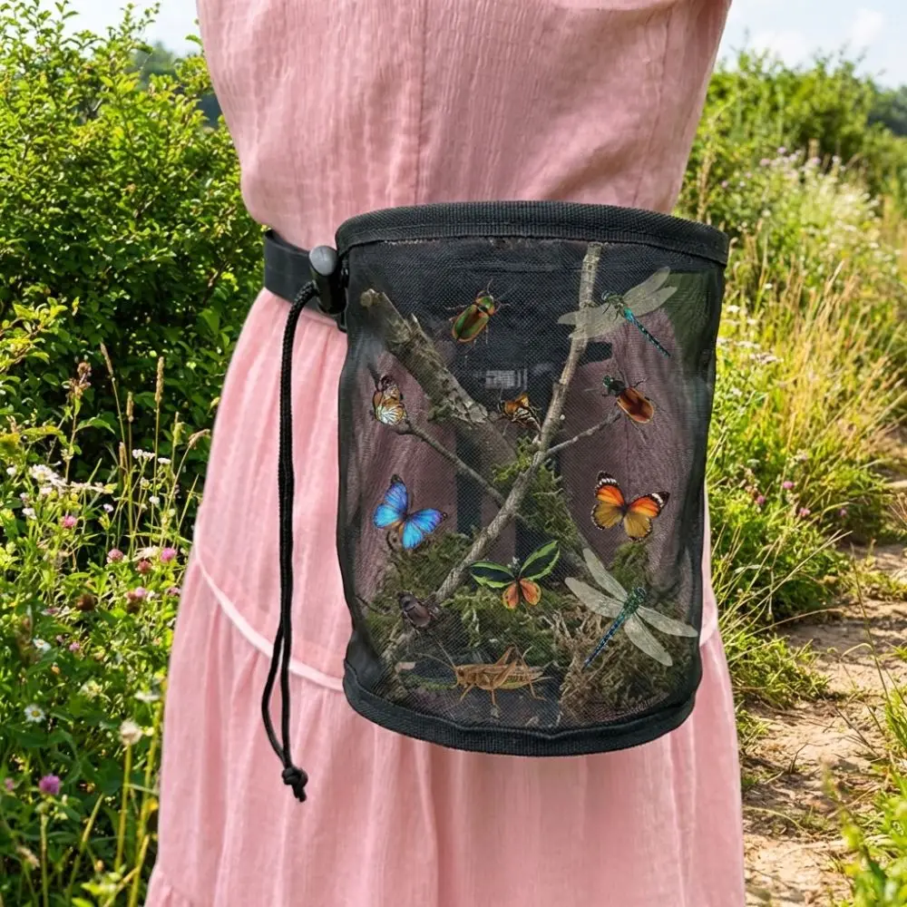 Folding Mesh Butterfly Cage Exploration Shoulder Strap Insect Mesh Cage Bug Enclosure Waist Strap Insect Terrarium thumbnail 2