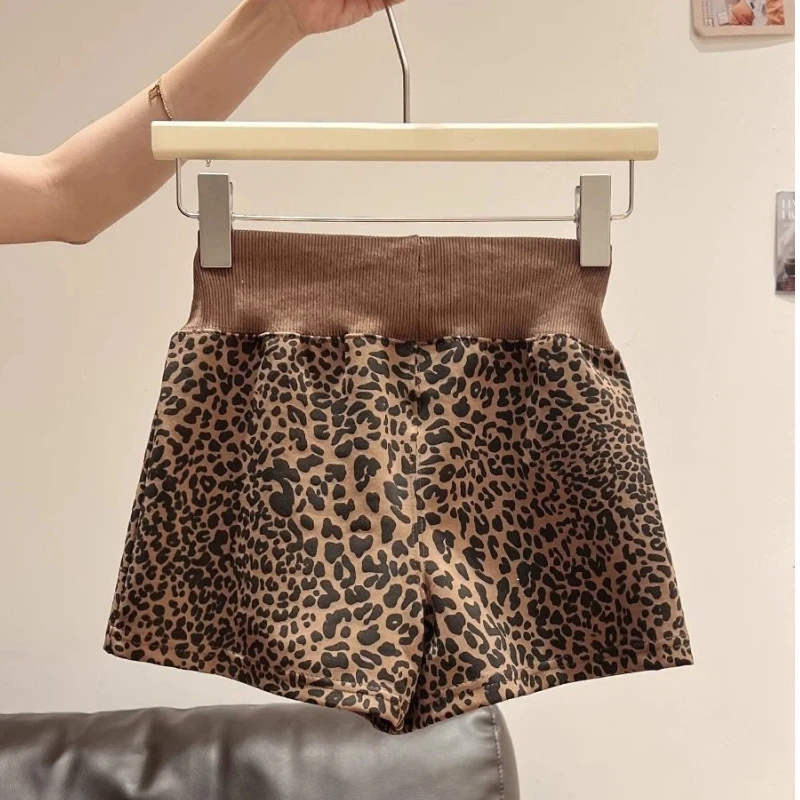 Printing Elastic Waist Leopard High Street Sports Pants Summer Thin Loose All-match Casual Shorts Fashion Trend Women Clothing thumbnail 4