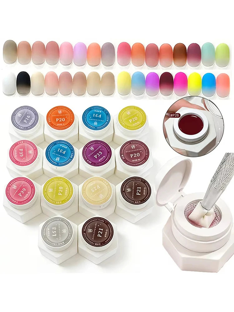  No Wash Nail Air Cushion Patting Gel High Saturation Solid Color Gradient Shading Offline Nail Salon Specific Nail Polish thumbnail 2