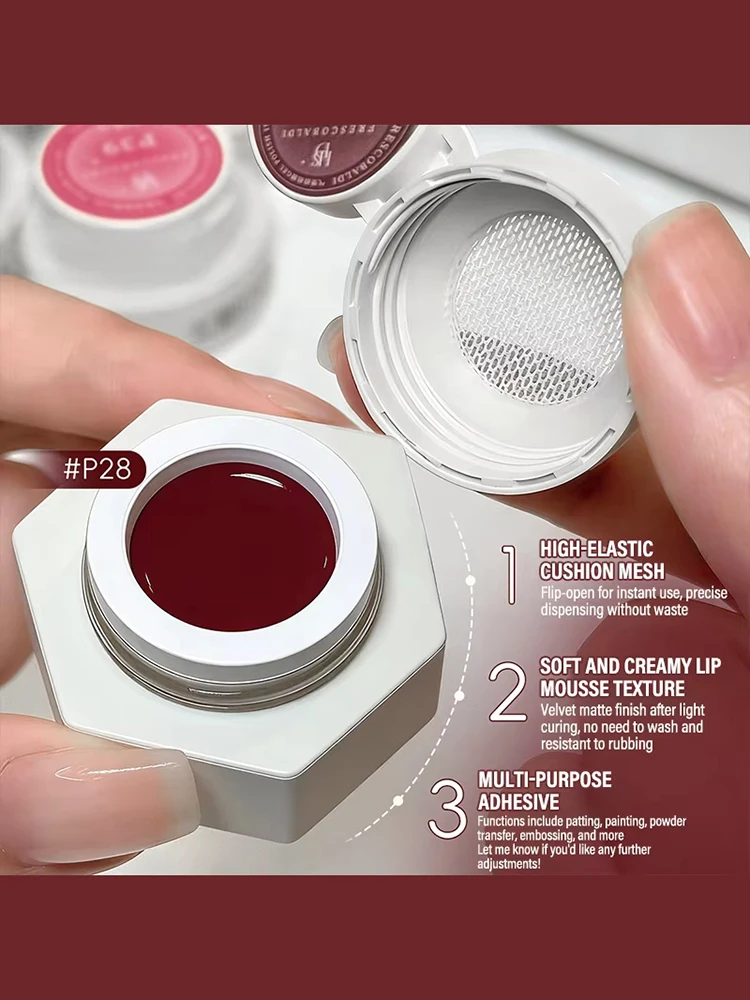  No Wash Nail Air Cushion Patting Gel High Saturation Solid Color Gradient Shading Offline Nail Salon Specific Nail Polish thumbnail 3