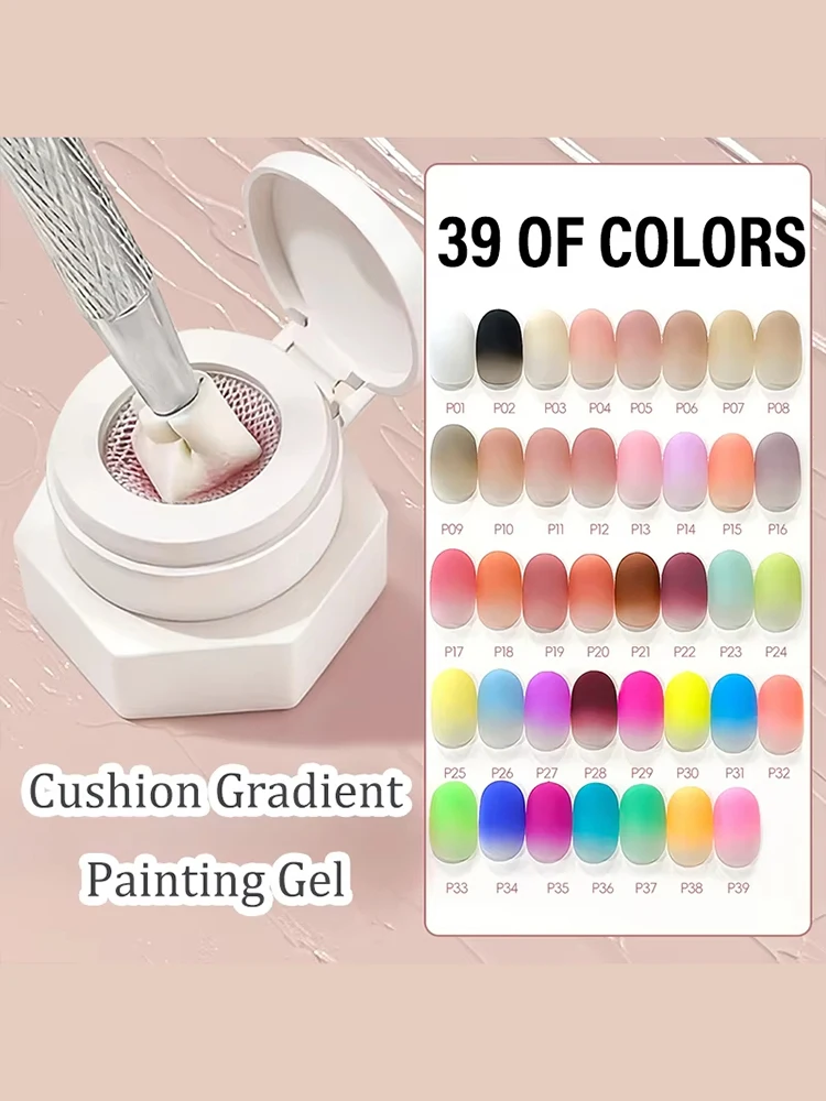  No Wash Nail Air Cushion Patting Gel High Saturation Solid Color Gradient Shading Offline Nail Salon Specific Nail Polish thumbnail 5