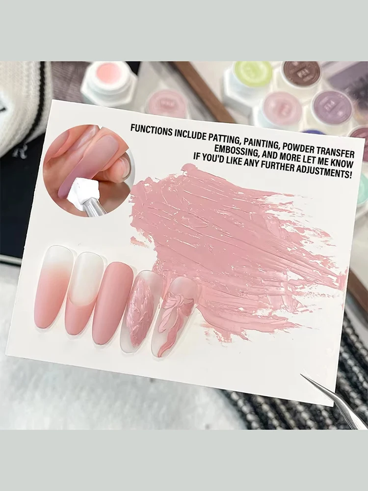  No Wash Nail Air Cushion Patting Gel High Saturation Solid Color Gradient Shading Offline Nail Salon Specific Nail Polish thumbnail 6