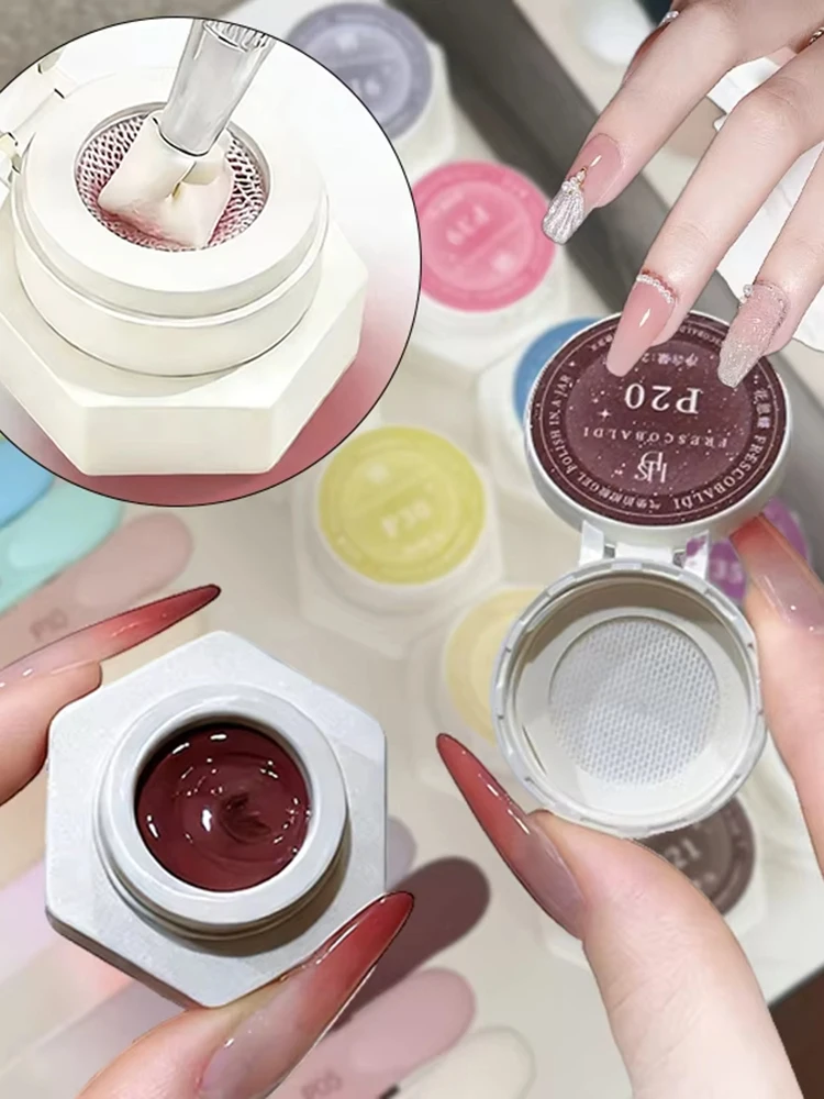  No Wash Nail Air Cushion Patting Gel High Saturation Solid Color Gradient Shading Offline Nail Salon Specific Nail Polish thumbnail 4