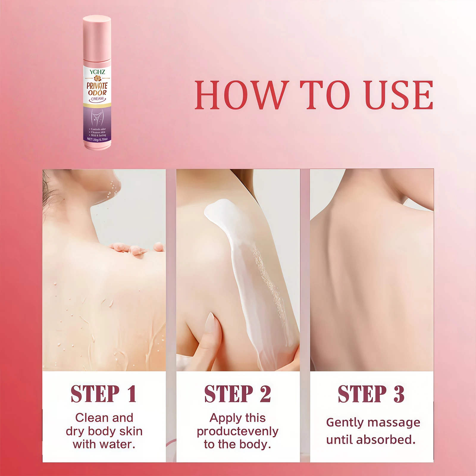 Women's Intimate Cream, Women's Underwear Deodorant Fresh Fragrance, Personal Underwear Hygiene Care Product-20G thumbnail 6