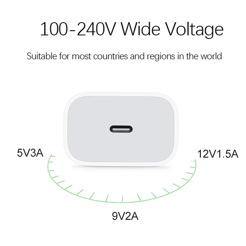 20W USB-C Power Adapter Original Fast Charger for iPhone 17/16/15 Mini pro Max Type C with Apple Cable Compatible with iPhone 14 thumbnail 4