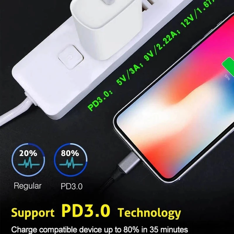 20W USB-C Power Adapter Original Fast Charger for iPhone 17/16/15 Mini pro Max Type C with Apple Cable Compatible with iPhone 14 thumbnail 5