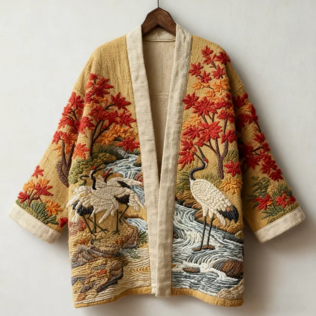 Men Japanese Traditional Haori Women Top Chinese Style Flower Print Kimono Shirt Fashion Beach Clothing Harajuku Cardigan Yukata thumbnail 2