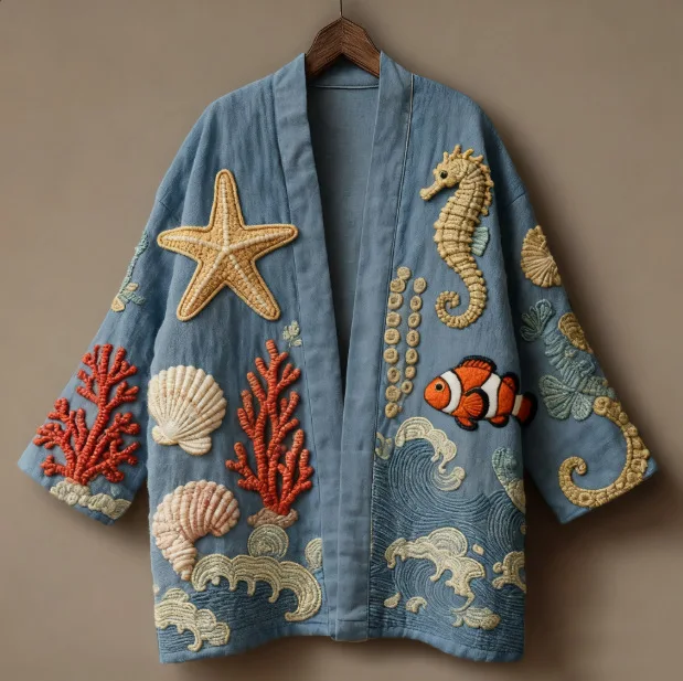 Men Japanese Traditional Haori Women Top Chinese Style Flower Print Kimono Shirt Fashion Beach Clothing Harajuku Cardigan Yukata thumbnail 3