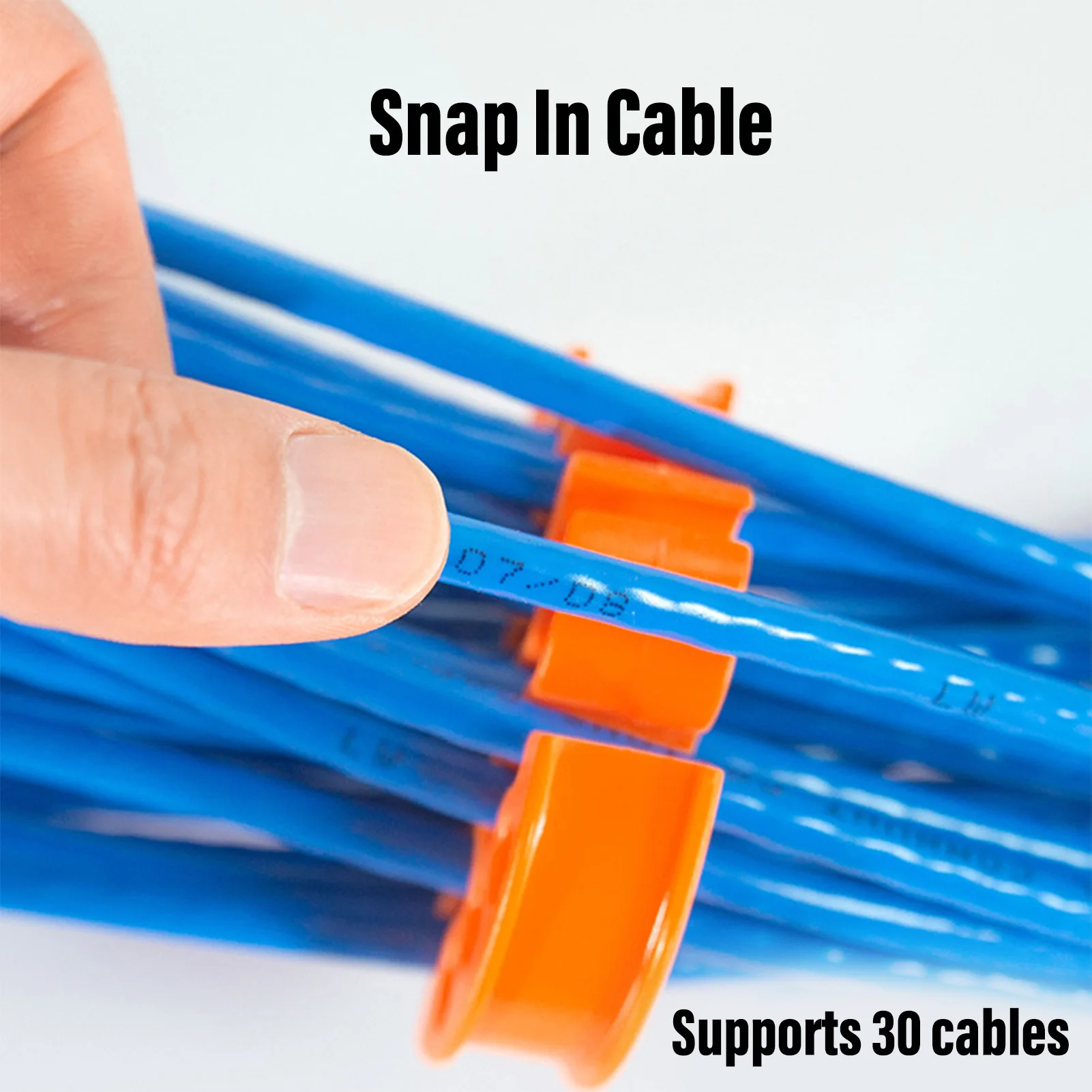 Network Cable Organizer Wire Comb 0.3in Hole Diameter Anti Entanglement Cable Management Organizing Tool for 30 Network Cables thumbnail 5