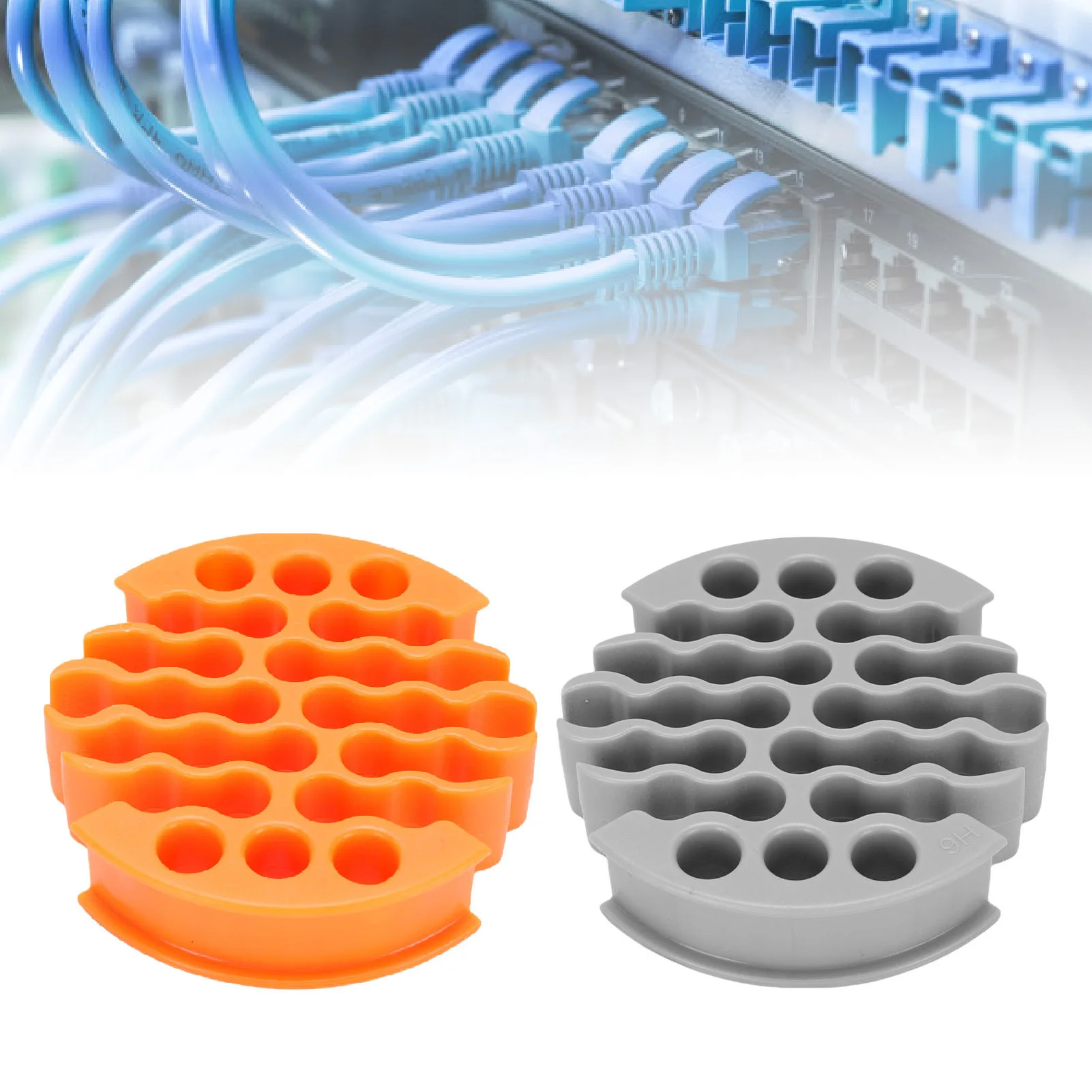 Network Cable Organizer Wire Comb 0.3in Hole Diameter Anti Entanglement Cable Management Organizing Tool for 30 Network Cables thumbnail 2