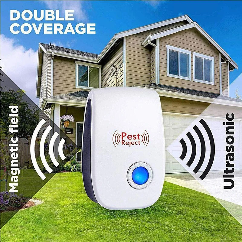 1-8pcs Plug Electric Ultrasonic Anti Mosquito Rodent Control Indoor Insect Killer Zapper Repellent Plug US European Standard thumbnail 2