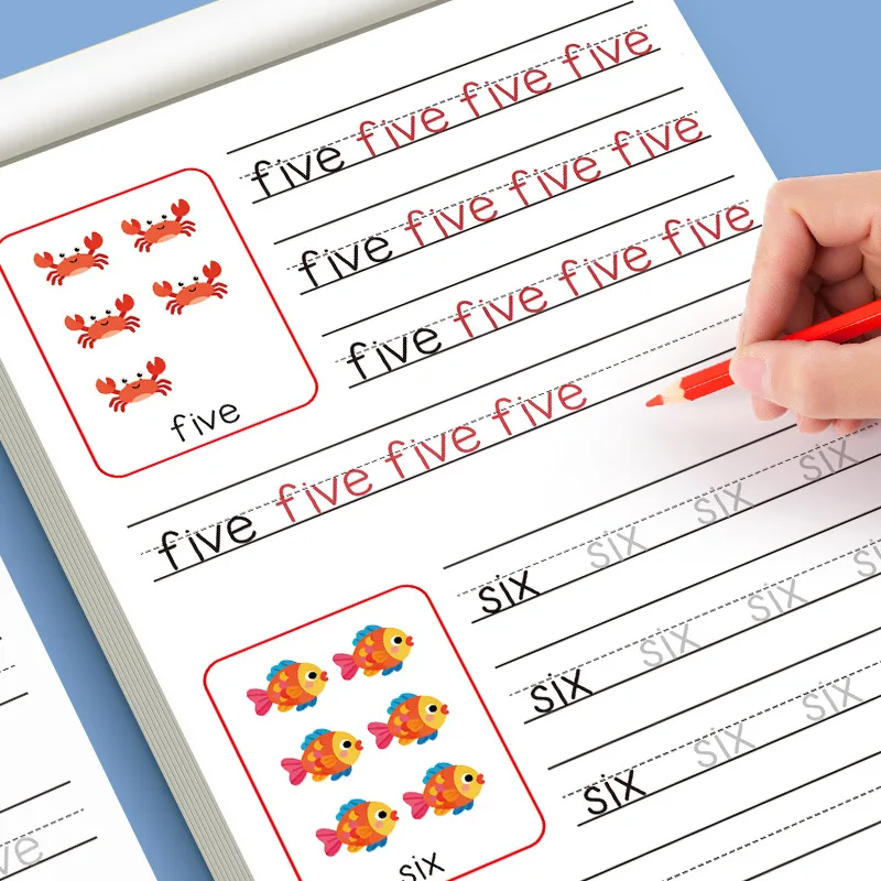 32-Page Children's Handwriting Practice Book, English Alphabet Letters, Tracing and Writing Pen Control Training Book, Children's Early Education Workbook, Learning to Write, Suitable for Home and School Writing Aids thumbnail 6