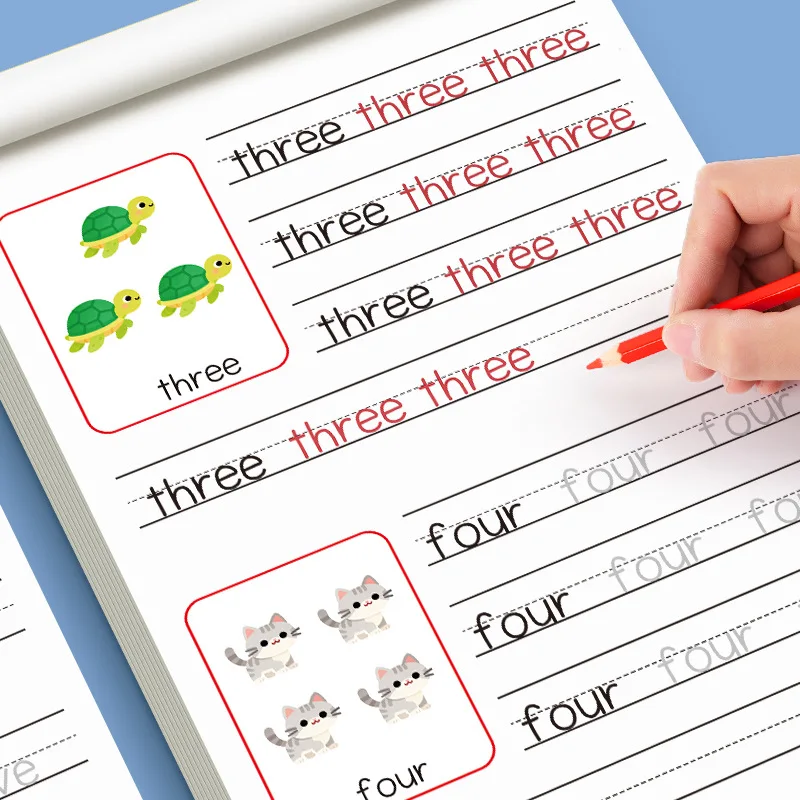 32-Page Children's Handwriting Practice Book, English Alphabet Letters, Tracing and Writing Pen Control Training Book, Children's Early Education Workbook, Learning to Write, Suitable for Home and School Writing Aids thumbnail 4
