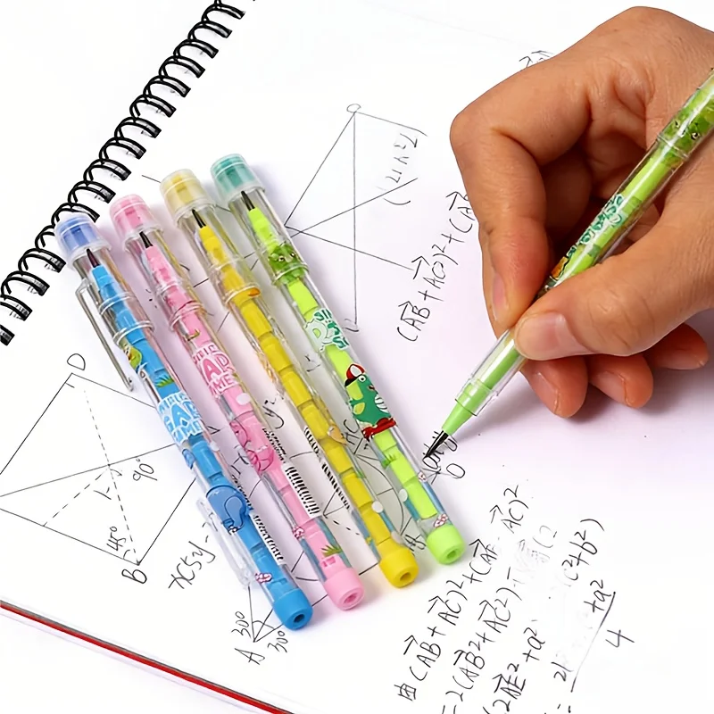 4 Sharpen-Free Missile Pencils and 40 Refills, Suitable for Classroom Rewards, Learning, Office Work, Drawing, Writing, and New Year Gifts thumbnail 4