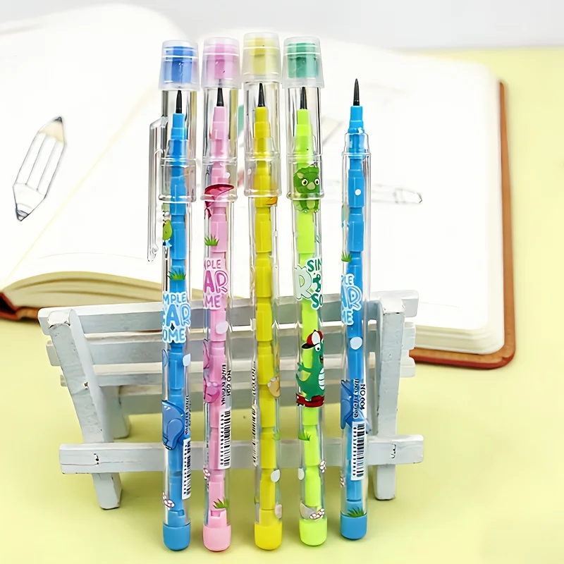 4 Sharpen-Free Missile Pencils and 40 Refills, Suitable for Classroom Rewards, Learning, Office Work, Drawing, Writing, and New Year Gifts thumbnail 5