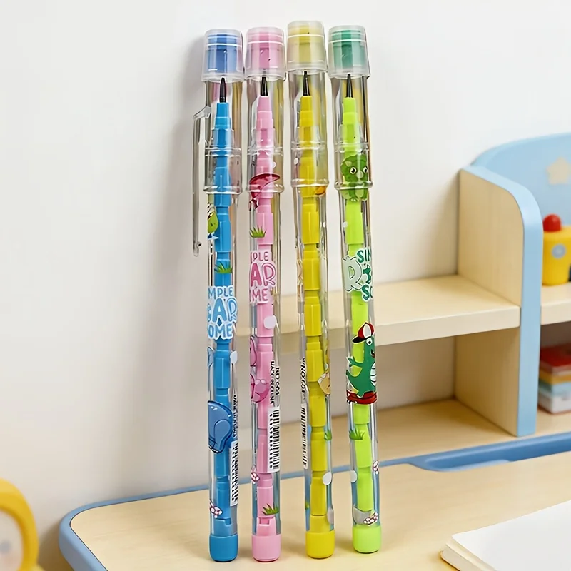 4 Sharpen-Free Missile Pencils and 40 Refills, Suitable for Classroom Rewards, Learning, Office Work, Drawing, Writing, and New Year Gifts thumbnail 3