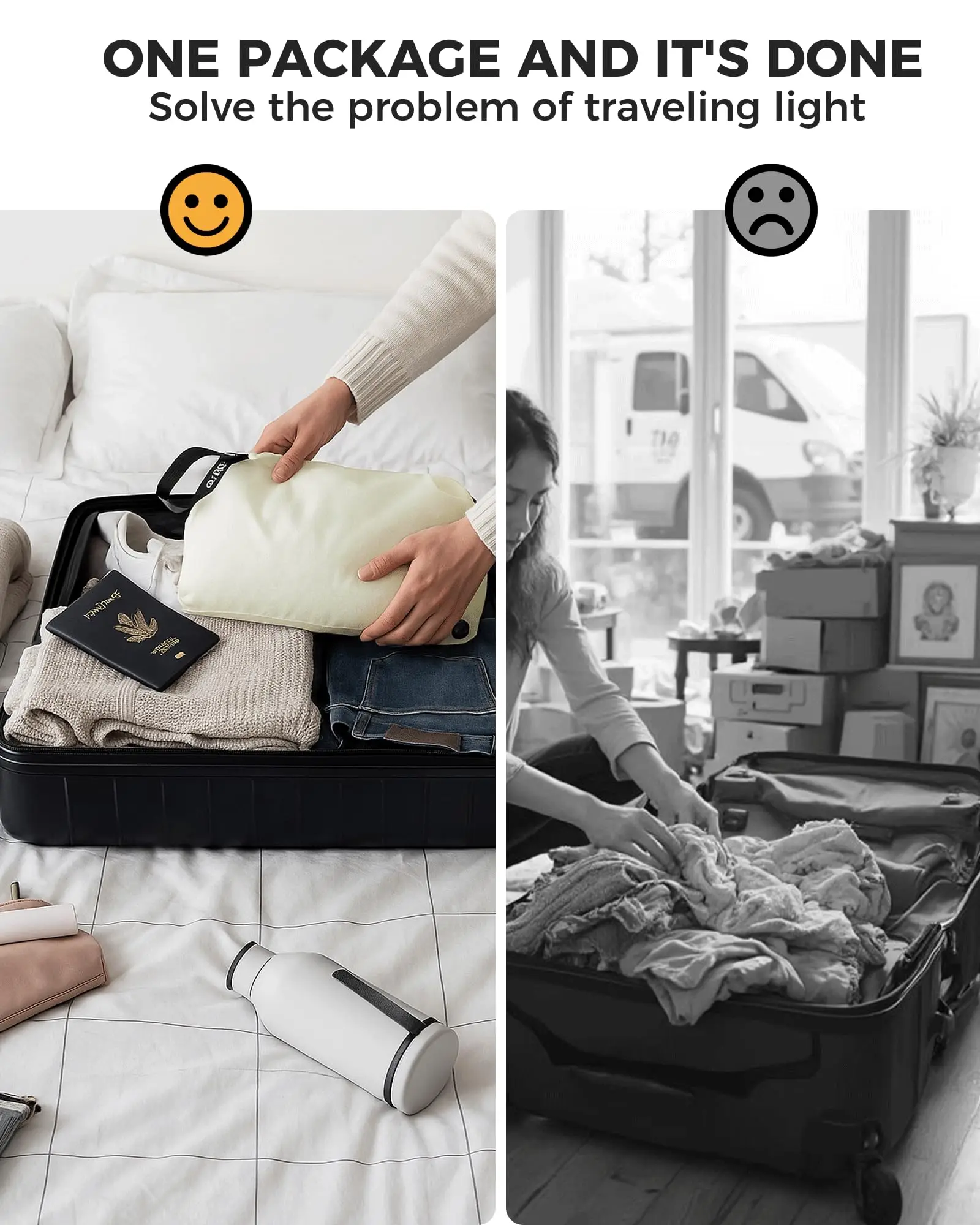 Travel Storage Bag Compression Sack Waterproof No Pump Vacuum Bag Clothes Organizer Space Saving Pouch for Backpacking Gym thumbnail 5