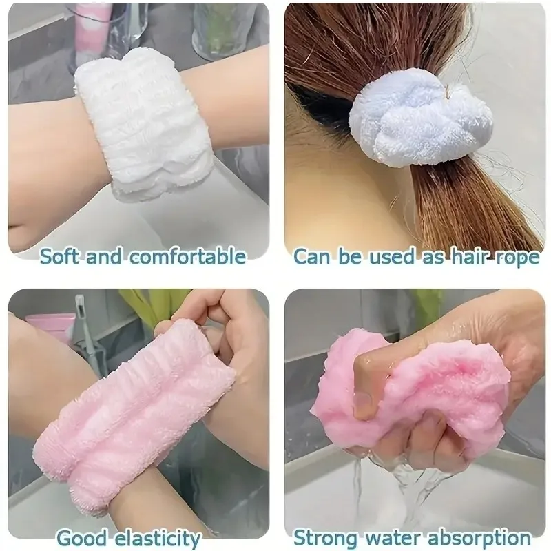 4Pcs Complete Facial Cleansing Kit Cleaner Brush Headband Wristband Hydrotherapy Exfoliating Tool for Blackhead Removal Skinca thumbnail 4