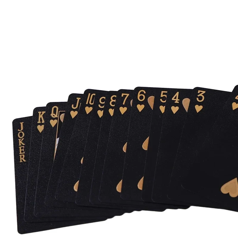 Black Gold Waterproof Magic Poker Card Set, Skeleton Poker Card Game Deck, Magic Prop Box Set, Board Game Gift Set thumbnail 3