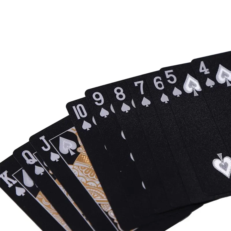 Black Gold Waterproof Magic Poker Card Set, Skeleton Poker Card Game Deck, Magic Prop Box Set, Board Game Gift Set thumbnail 4
