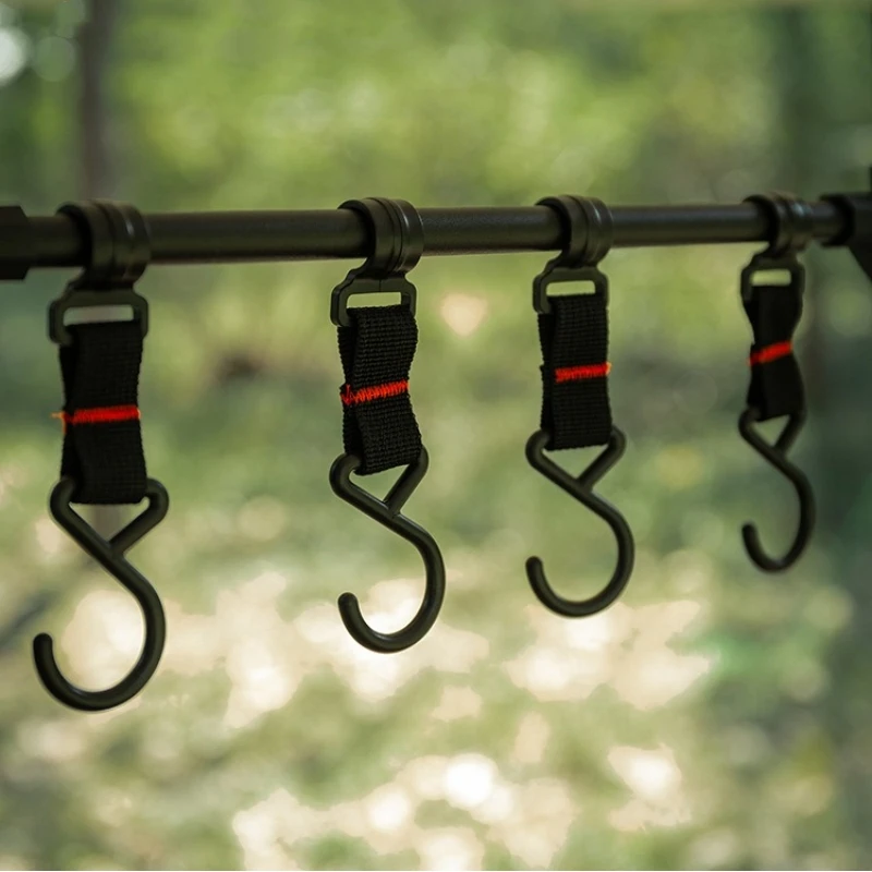 PACOONE Camping Shelf IGT Lantern Stand Picnic Tableware Hanging Racks Portable Detachable Aluminium Alloy Light Hangers Stand thumbnail 5