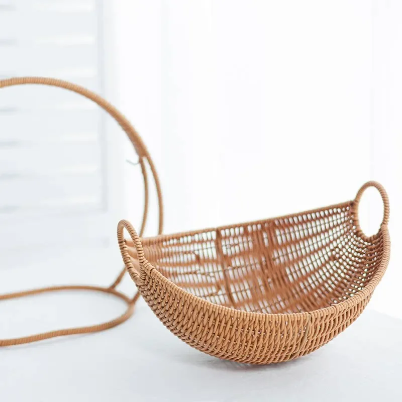 Faux-Woven Cat Bed Nest Cat Basket Cats Swing Hammock Waterproof Indoor Pet House Semi-Enclosed Cave Bed Pet Accessories Toys thumbnail 6