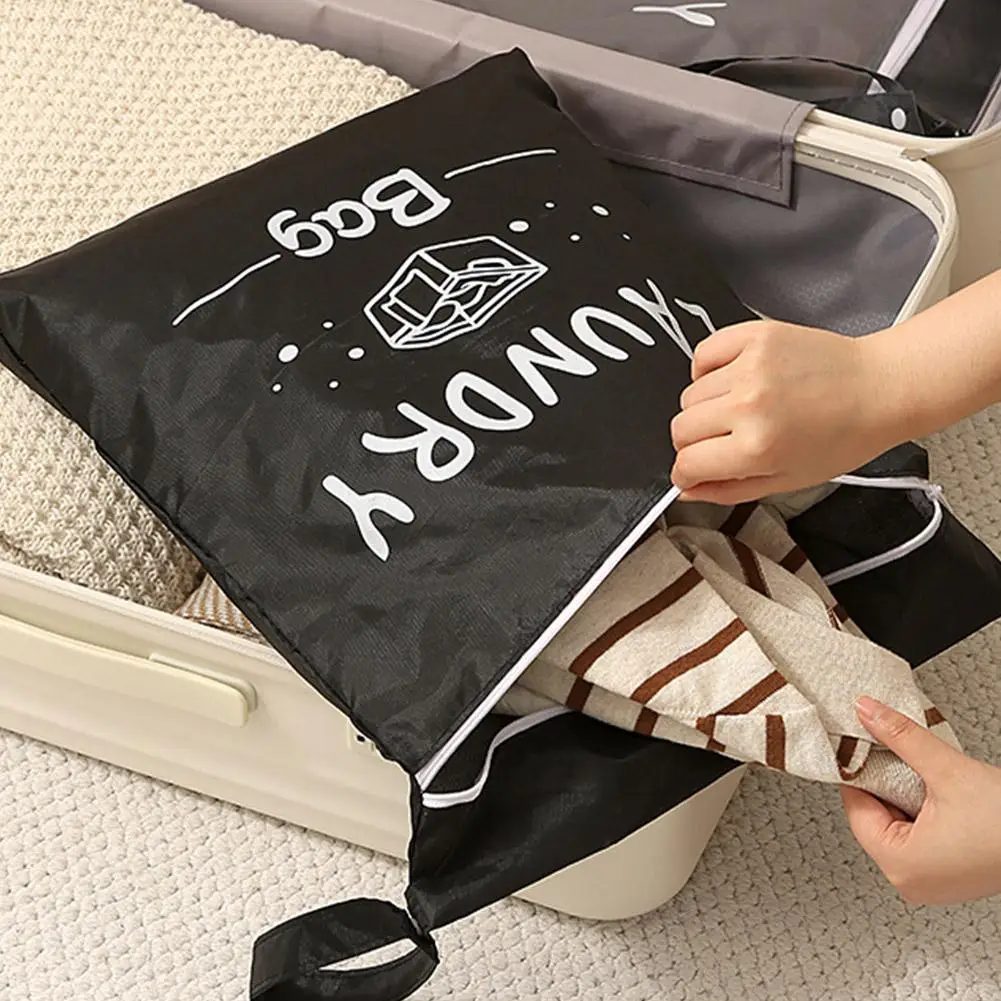 Waterproof Travel Laundry Bag Wet Dry Organizer Pouch with Zipper Hanging Strap Portable Storage Bag thumbnail 2