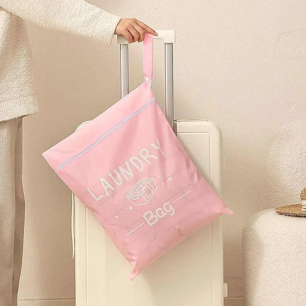 Waterproof Travel Laundry Bag Wet Dry Organizer Pouch with Zipper Hanging Strap Portable Storage Bag thumbnail 5