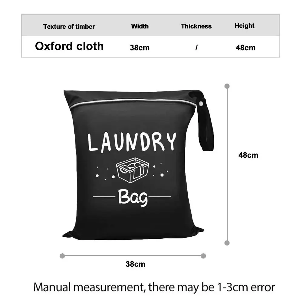 Waterproof Travel Laundry Bag Wet Dry Organizer Pouch with Zipper Hanging Strap Portable Storage Bag thumbnail 6