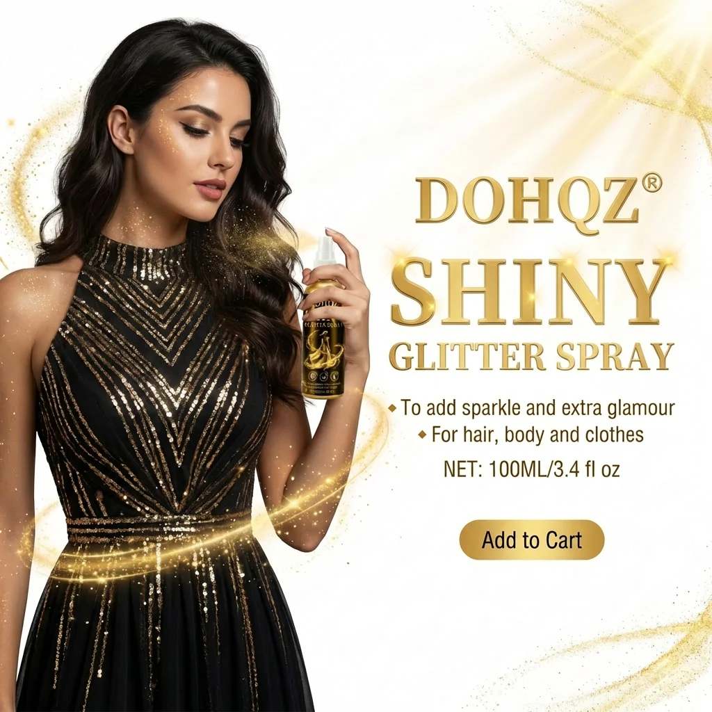 Long Lasting Body Shimmer Spray Quick Dry Gold Glow Liquid Highlighter Holographic Glitter Face Hair Skin Party Prom Stage 100ML thumbnail 5