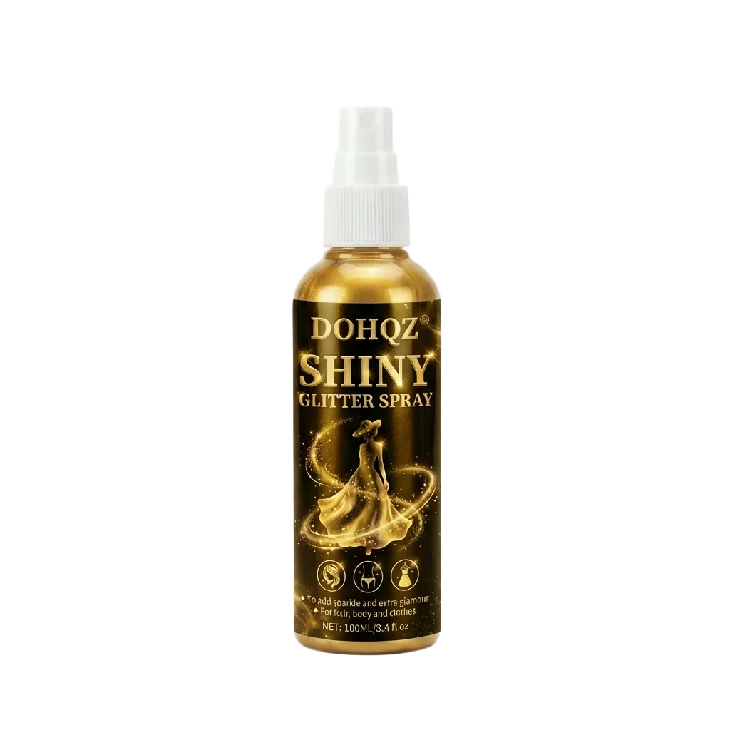 Long Lasting Body Shimmer Spray Quick Dry Gold Glow Liquid Highlighter Holographic Glitter Face Hair Skin Party Prom Stage 100ML thumbnail 6