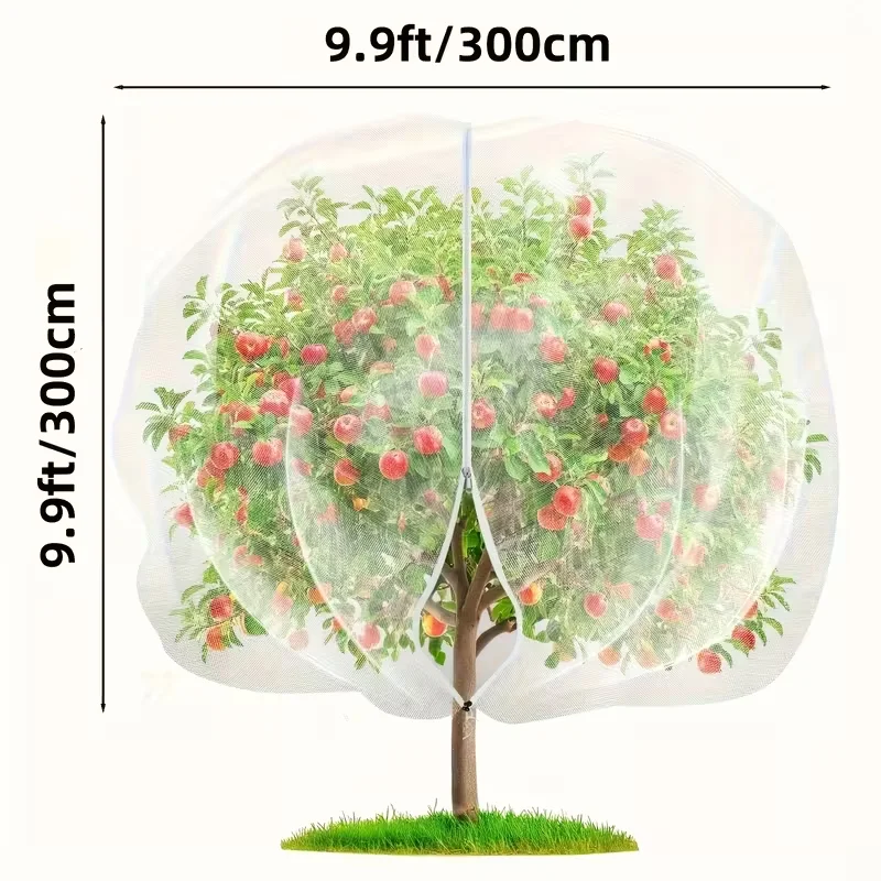 Drawstring & Zipper Fruit Tree Protection Netting Bird & Insect Proof Garden Cover for Plants, Flowers & Vegetables thumbnail 4